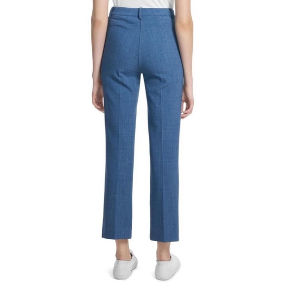 Theory Wool Blend Denim Portland Chambray Casual Straight Leg Trouser Pants - Picture 3 of 17